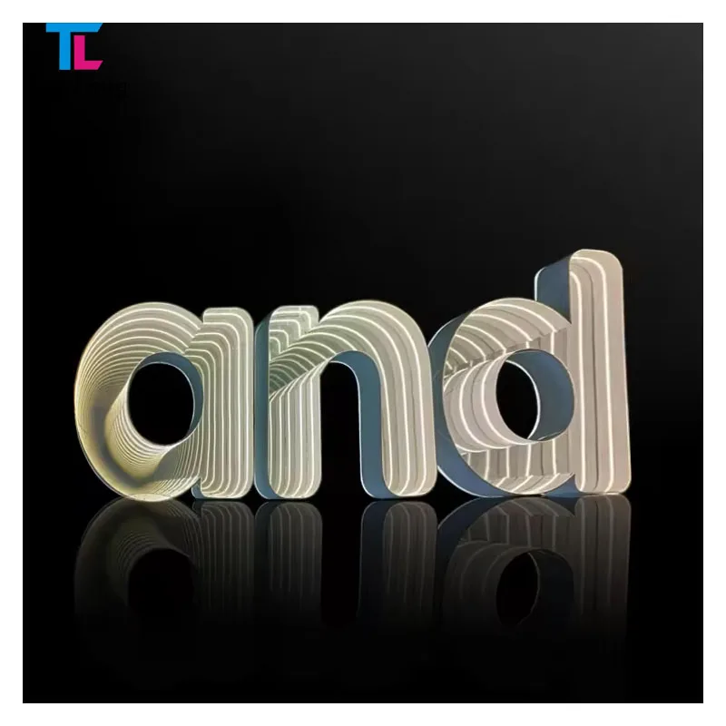 Acrylic 3d letters mirror Infinity Thousand Layer Mirror Indoor Decoration LED Infinity Letter Mirror