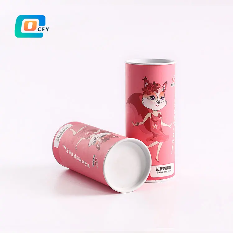China Factory Custom  Food Grade Tube Boxes Deodorant Luxury Kraft Tea Paper Tube Packaging For Scented Tea