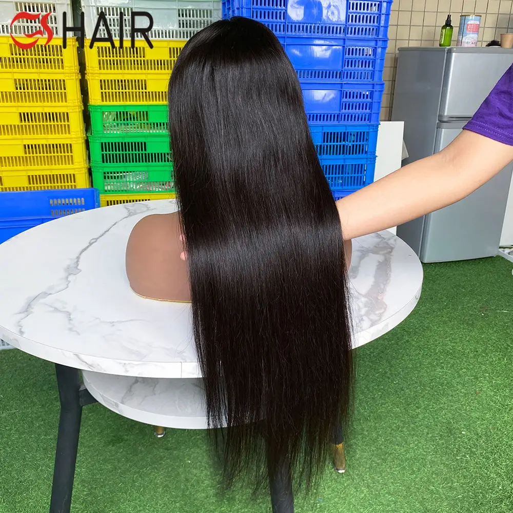 GS Factory Wholesale 150% Density Brazilian Human Hair Straight Lace Front Wig,Grade 10A Lace Wigs,Cheap Price Lace Frontal Wig