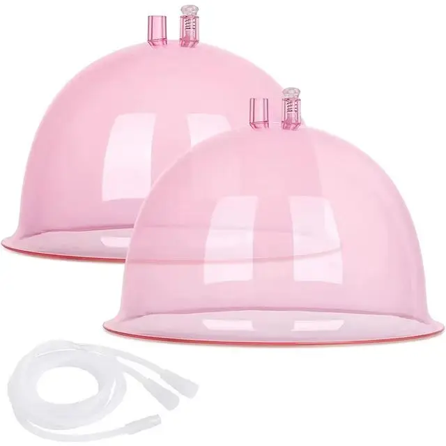 Buttocks Vacuum Cups 210 mm Breast Enlargement Vacuum Therapy Cupping One Pair Butt Suction Lifting Cups With Y-Hose