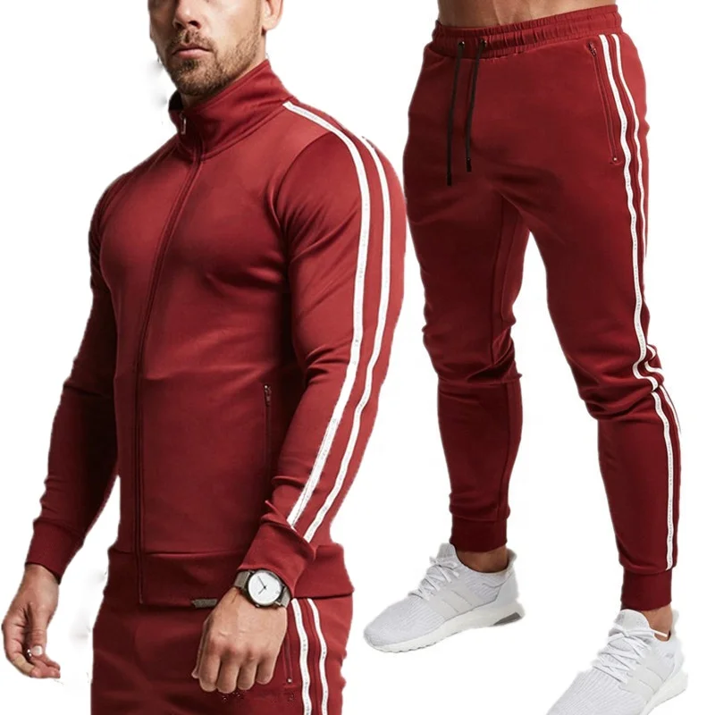 Wholesale training gym wear cotton hoodies custom Sports Tracksuits Mens Jogger Suit