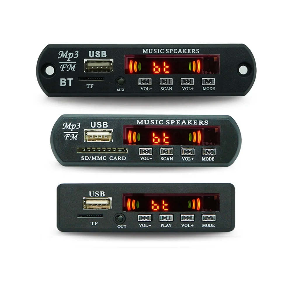 Беспроводной USB MP3-плеер с поддержкой BT 12 В Модуль платы декодера