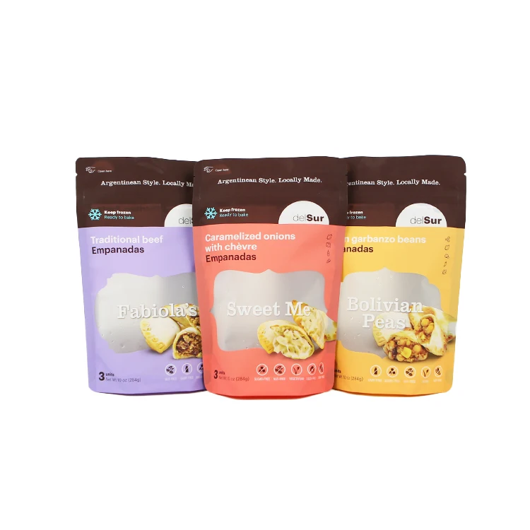 High Barrier Frosted clear Soft Touch Freeze Dumplings Zipper Bag