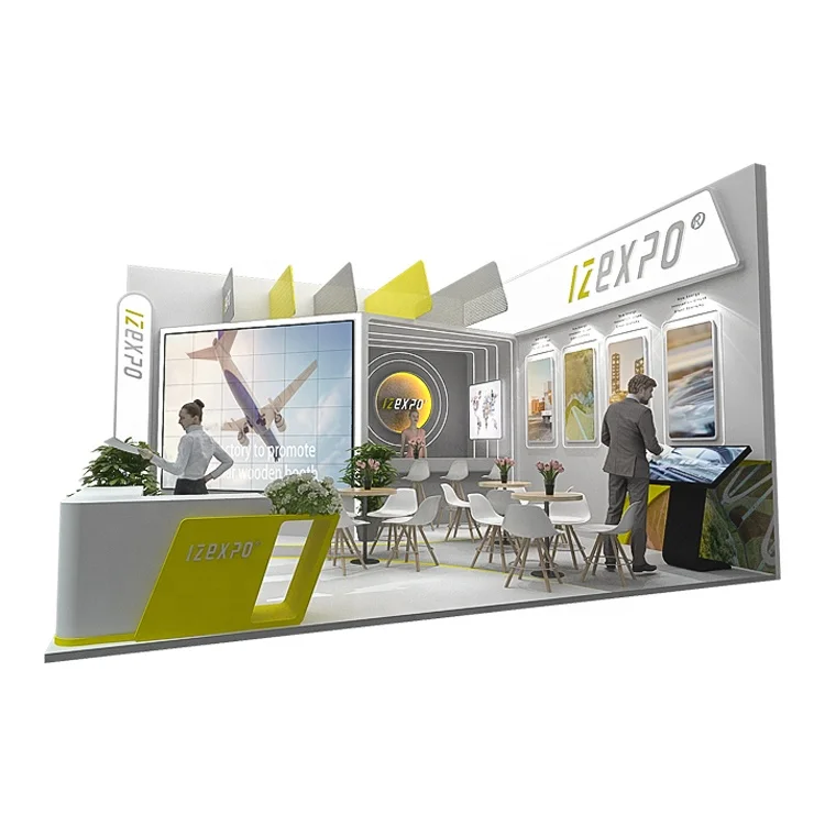 Izexpo 30Mins Quick Build 6X6 Booth Custom Exhibition Display Stand Fashion Stall Design Booth Exhibition Hot Trade Show Booth