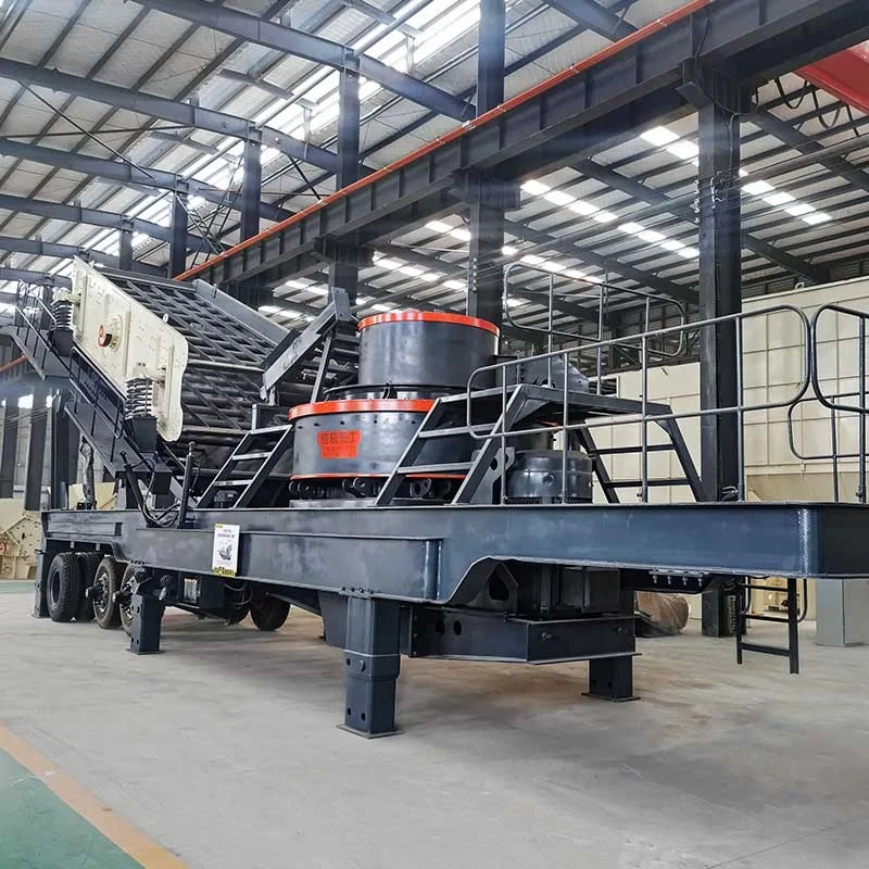 Mobile Granite Silica Glass Sand Crusher Plant, Artificial Sand Maker Equipment, Mobile VSI Series Sand Making Machine for Sale