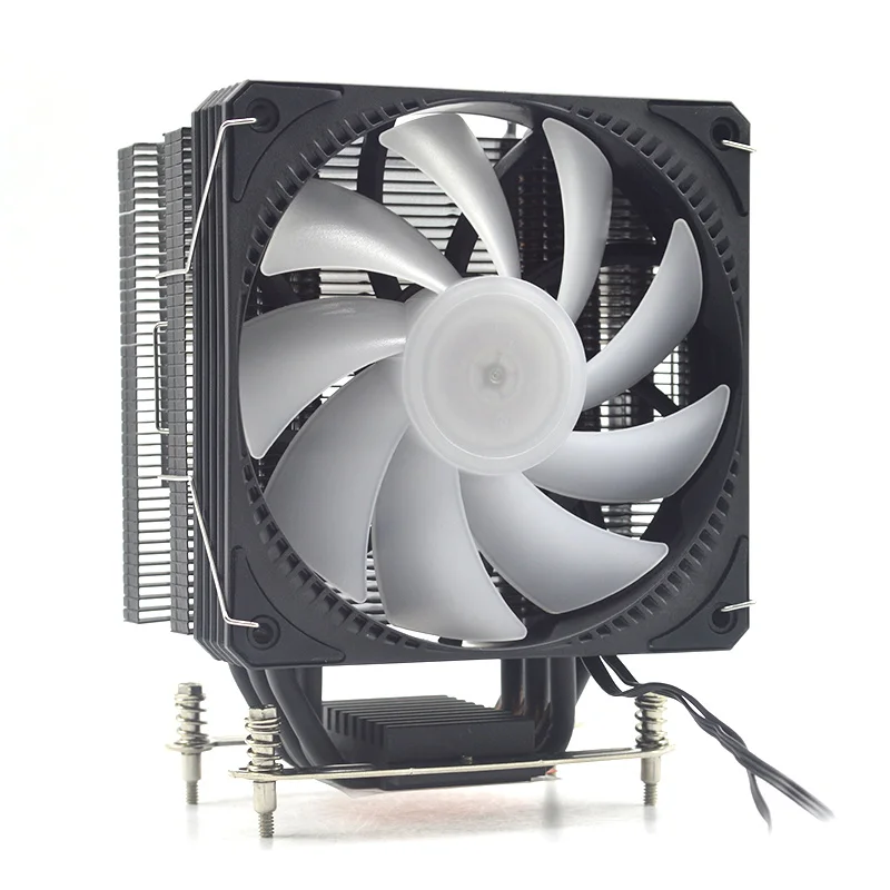Manufacturer customized neutral mute 6 heat pipe colorful ARGB light effect fan desktop chassis black computer radiator