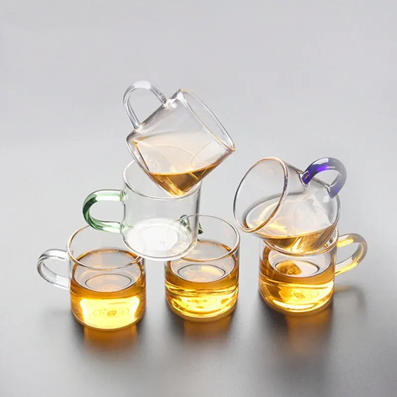 3oz Single Wall Heated Borosilicate Glass Mug for Camping Latte Milk Shake Coffee Tea