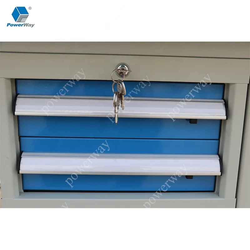 Powerway Heavy Duty Work Station Steel Work Bench with Two-Layer Drawers