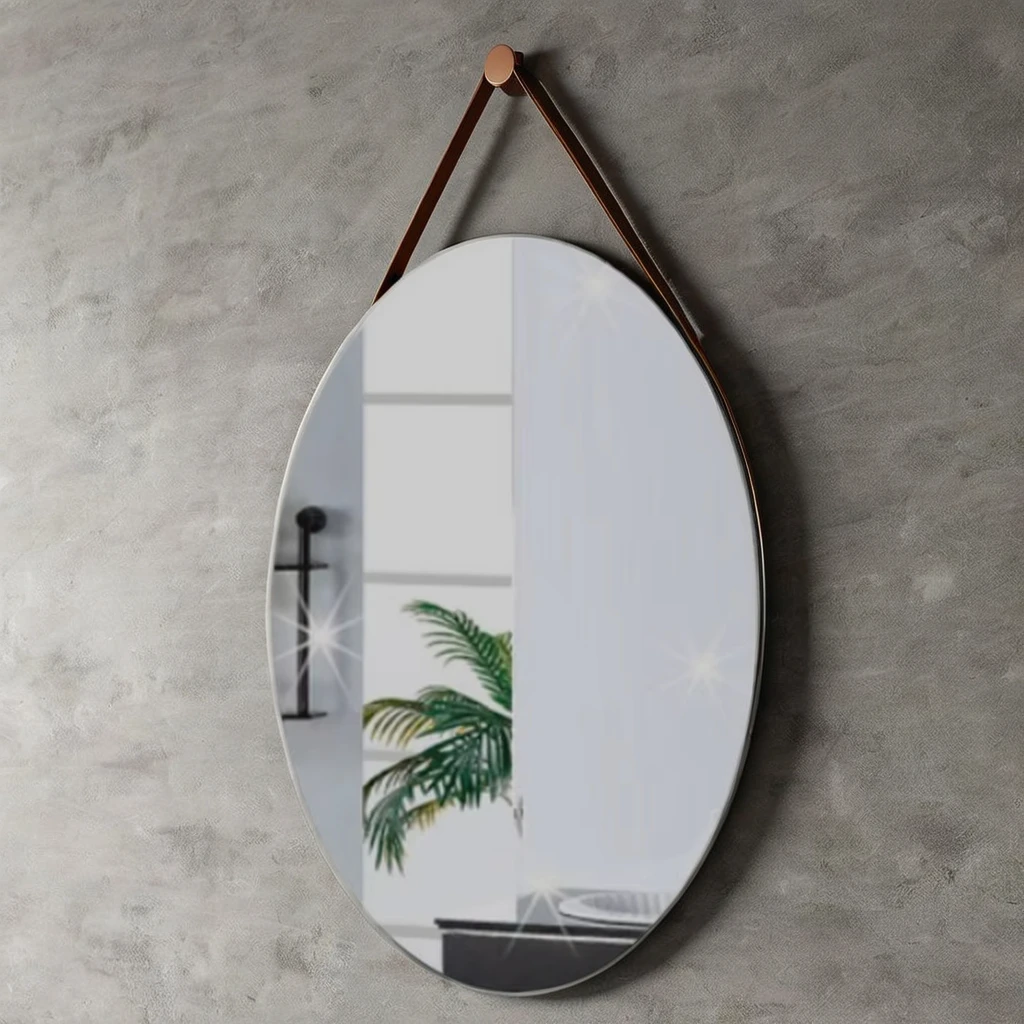 Customized soft acrylic glass 3D oval self-adhesive mirror sticker decorative wall mirror