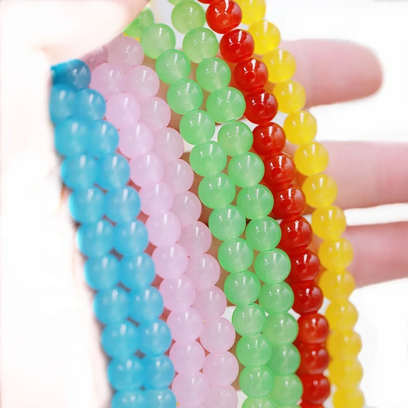 Wholesale Factory 8mm Beads Bulk Round Glass Crystal Loose Beads For Necklace Making DIY Jewelry