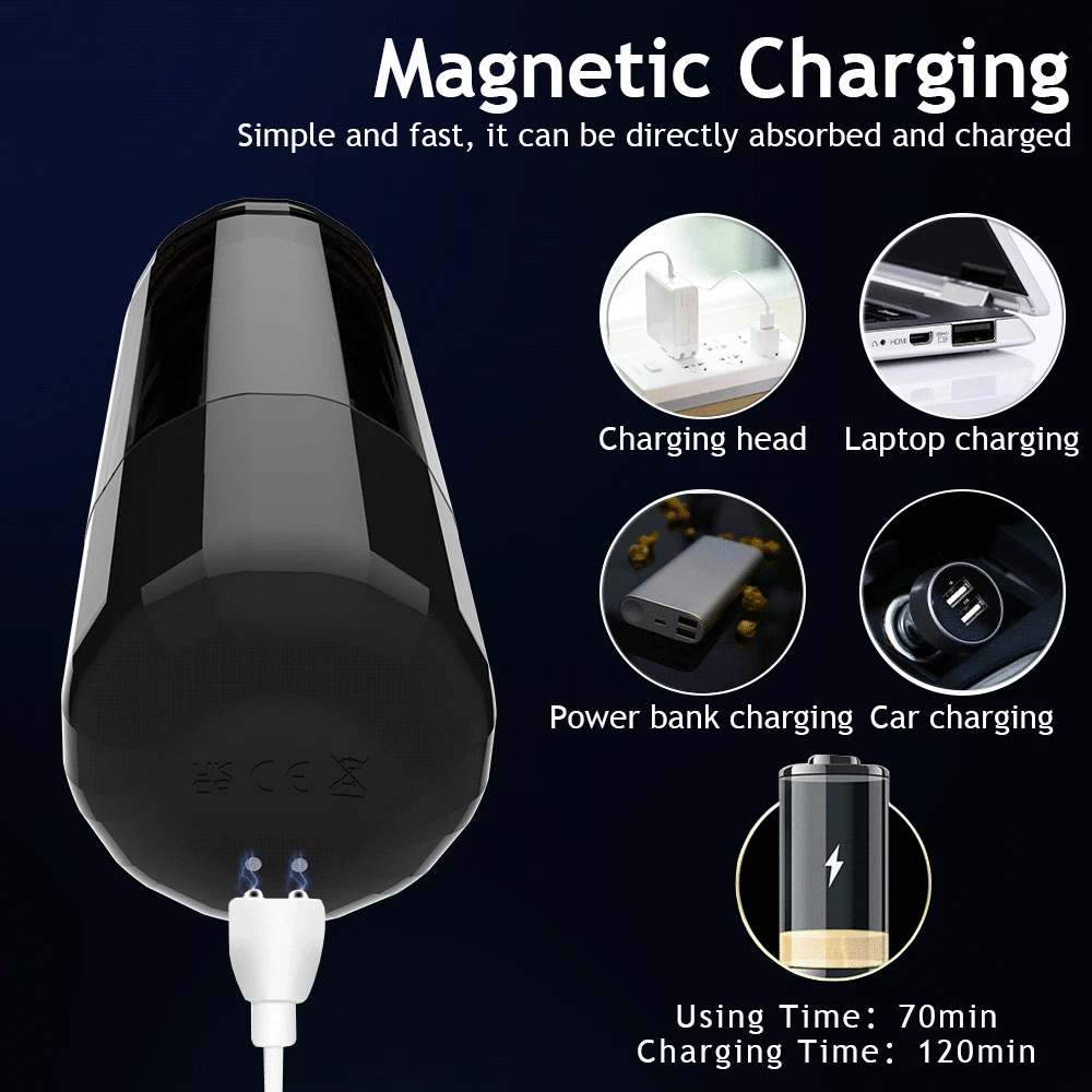 Original Silicone Realistic 3D Texture Vaginal Mouth Electric Male Masturbator with 10 Powerful Thrusting Modes Sex Toys for Men