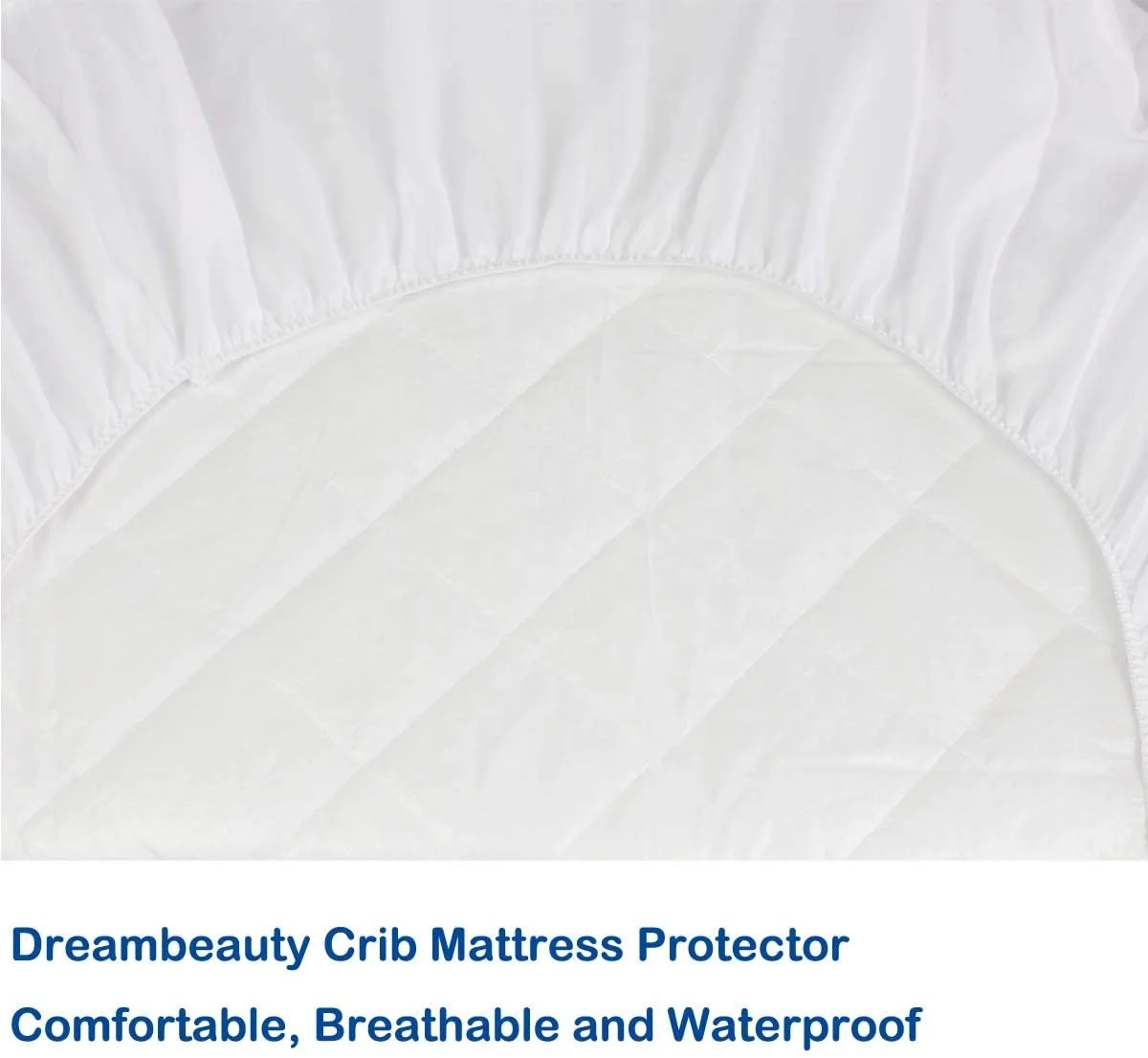 Premium  Crib Mattress Pad Bamboo Quilted Fitted Bed Sheet Bamboo Terry Waterproof Hypoallergenic Mattress Protector