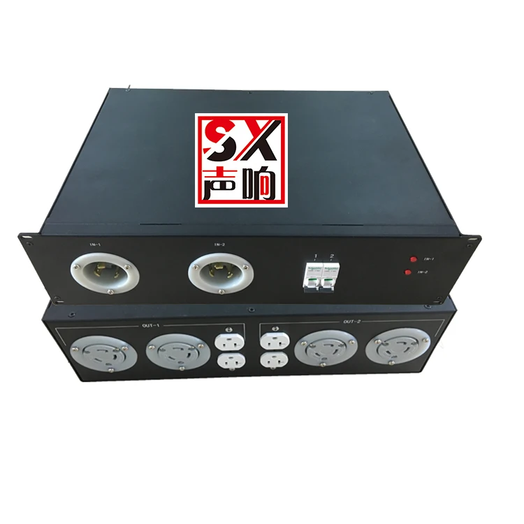 30Amp Inlet outlet electric metal rack mount panel power distro box