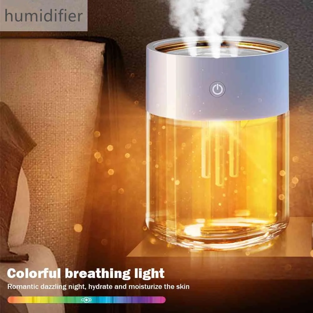 2023 New Three spray Humidifier USB Charging Home Office Desktop Quiet Portable Essential Oil Air Purifier Humidifier