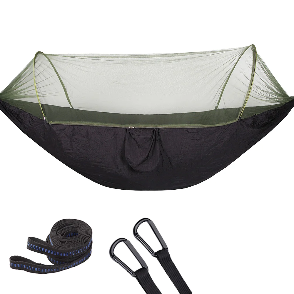 New Design Black Multifunctional Suspended Tent Hammock Adults Quick Opening Nylon Camping Product Lightweight Mosquito Net