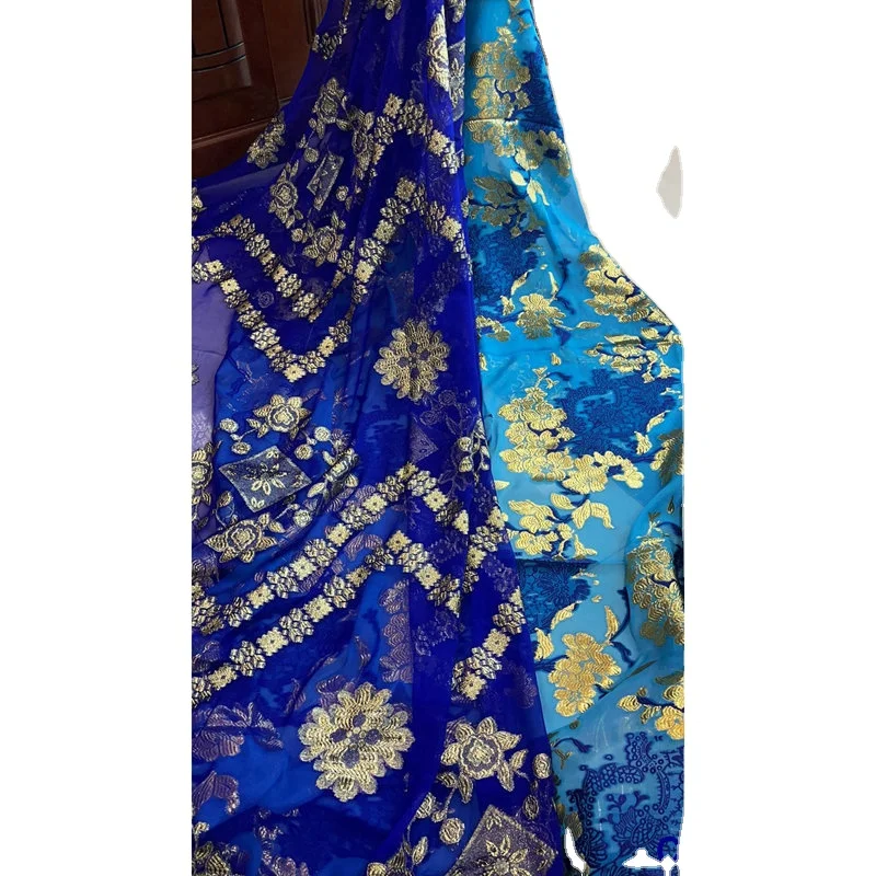 metallic sudanese fashion soft golden dirac and gabasar somali dirac fransawei silk fabric