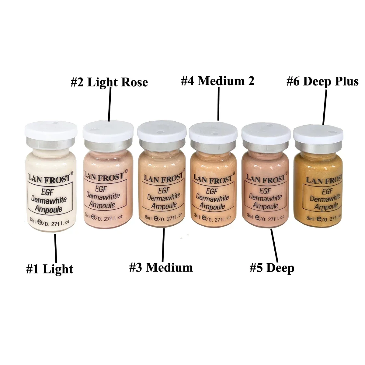 K OEM/ODM BB Shining Booster Pigments Mixed Kit Brighten Skin Tone Anti-Aging Foundation Multi-color MESO BB Starter Kit