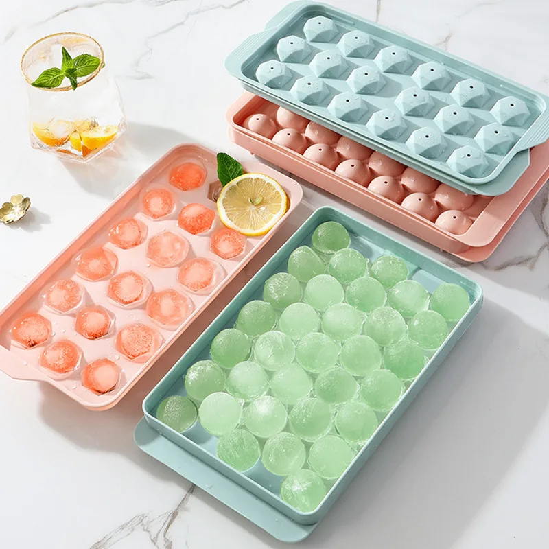 Popular Best Selling Flexible Ice Cube Tray with Lid Free Easy Release Ice Cube Molds Make Mini Ice Cubes
