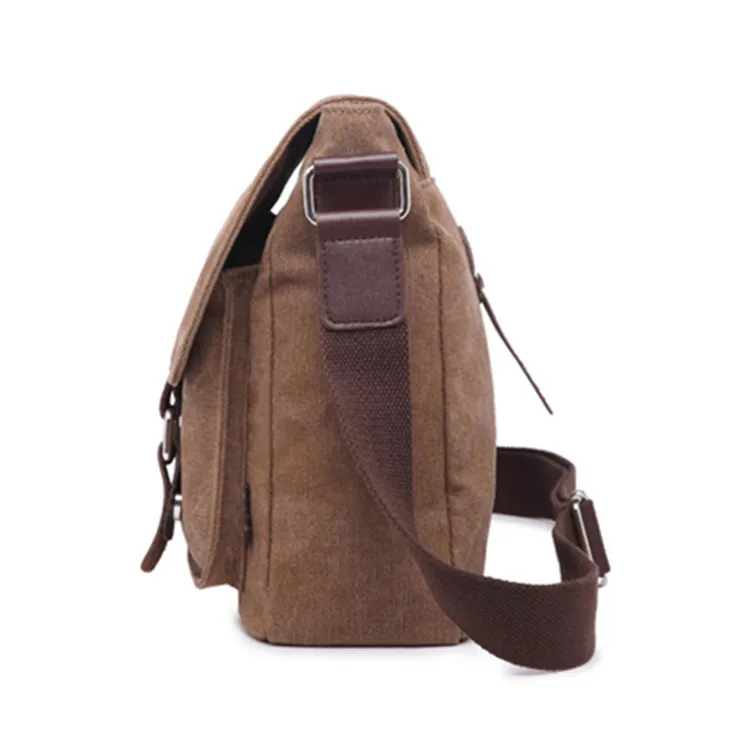 Vintage travel student messenger shoulder bag man cross body canvas bags crossbody men