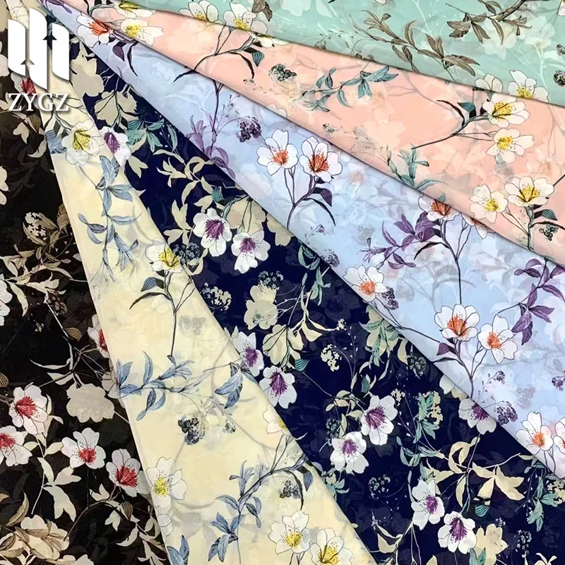 100 polyester chiffon printed dress fabric China printing fabric manufacturers wholesale