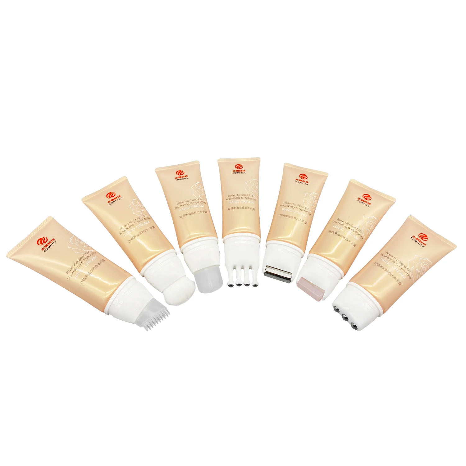 custom luxury plastic cosmetic tubes functional massage facial essence tube packaging