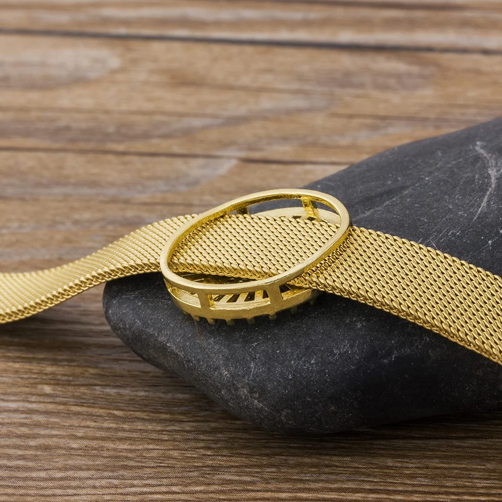 Classic Stainless Steel Watch Belt Bracelet Micro Pave CZ Crystal 26 Letters Name Bracelets Best Party Wedding Jewelry Gift