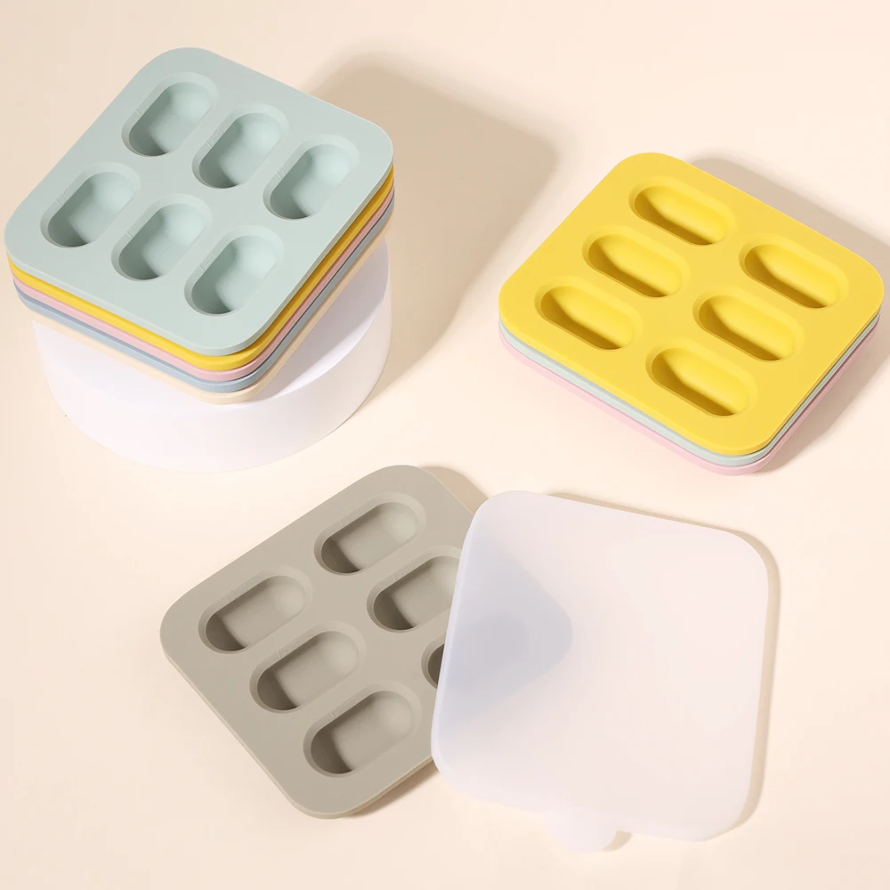 Food Freezer Eco-friendly Silicone Ice Molds Baby Fresh Fruit Pacifier Feeding Bpa Free Silicone Mini Ice Cube Tray With Lid