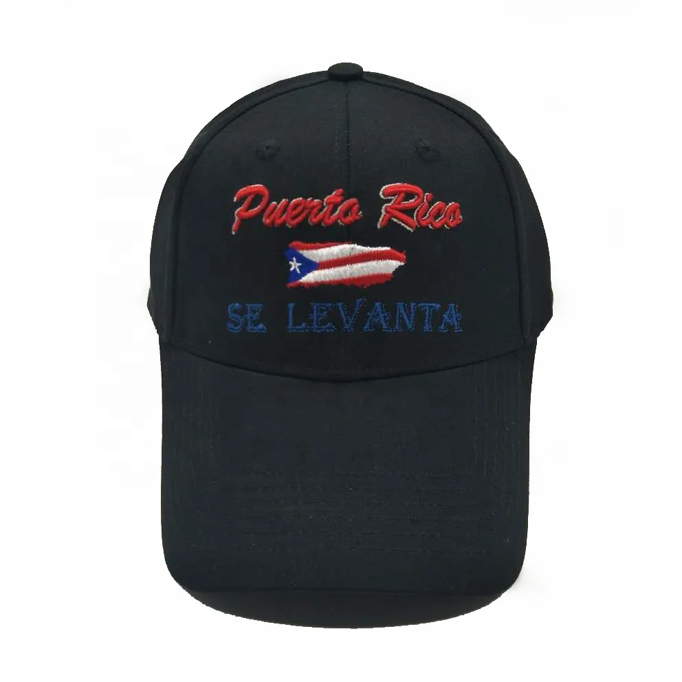 Puerto Rico Flag Baseball Cap 3D Embroidery 6 Panels Cotton USA Brand Sports Caps Hats