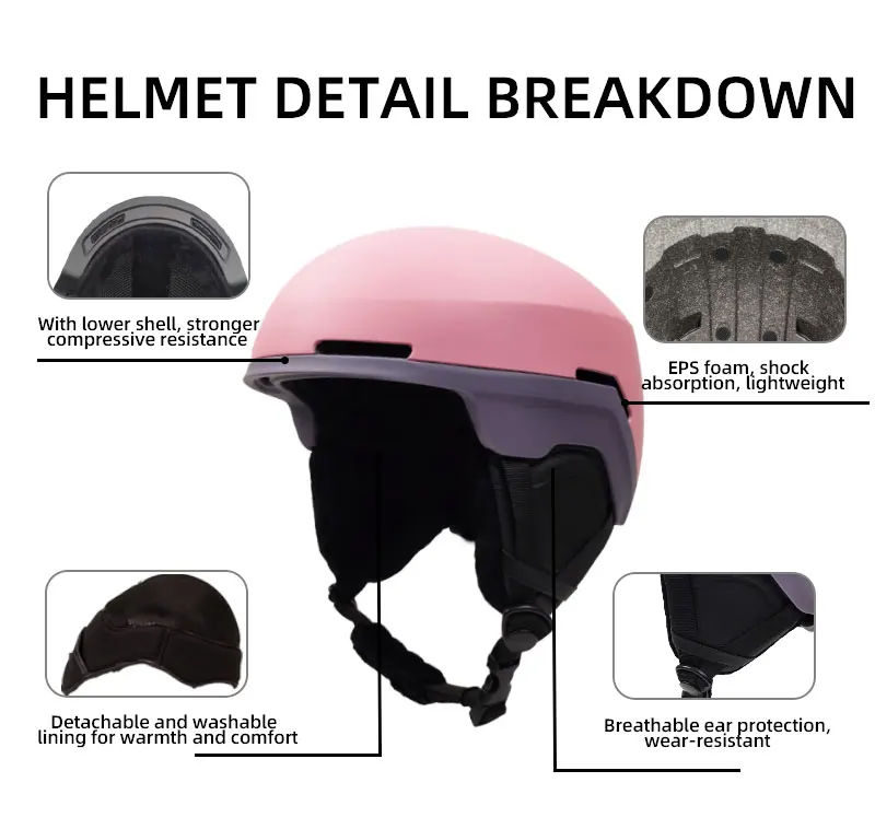 Factory wholesale Adjustable helmet for snowboard skiing winter OEM women men Adult ski snow helmet with ce en1077 certificated