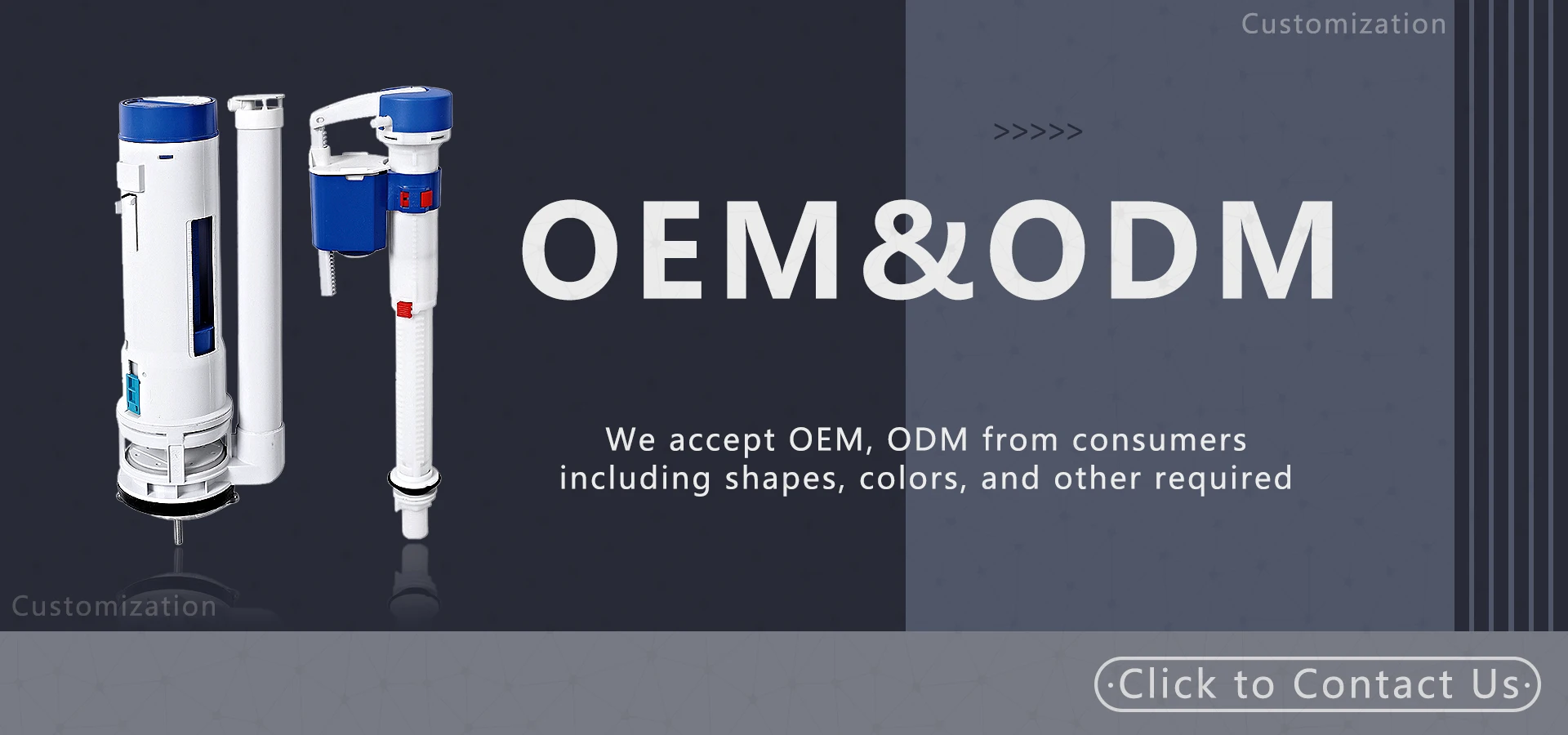 HOT Sale Toilet Tank Cistern Accessories Fill Flush Valves Dual Flush One Two Piece Toilet Fittings kit  For Bathroom