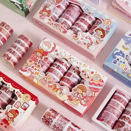 Wholesale Washi Tape Manufacturer Custom Print Colored Decoration Adhesive Paper Masking Customized Washi Tape