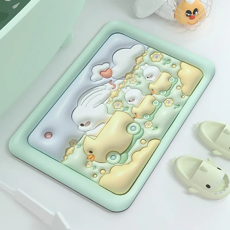 3d 5d Bathroom Rugs Mats Water Absorbent Non-slip Mat Used In Bathroom Shower Room Diatomite Bath Mat
