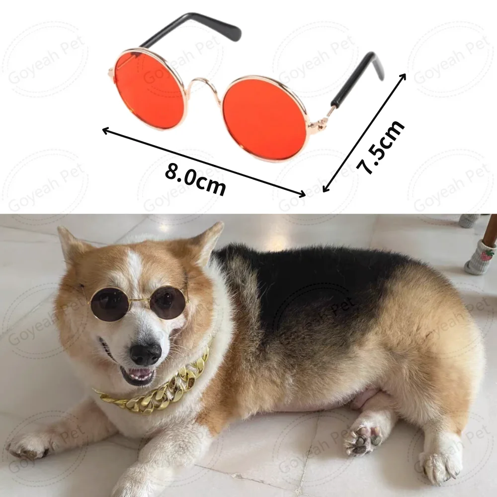 Hot Sale Retro Cat Dog Sunglasses Colorful Pet Cosplay Glasses for Puppy Kitten