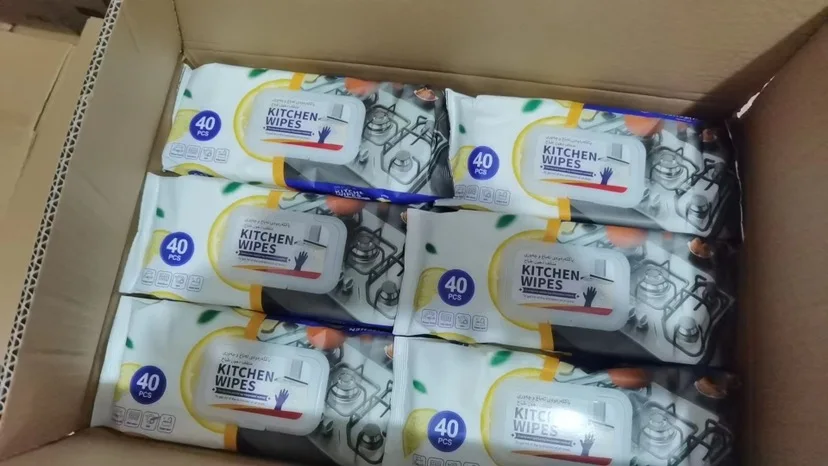 40PCS Packed NEW Non-woven Fabric Oil and Stain Removal Kitchen Wipes For Kitchen Cleaning