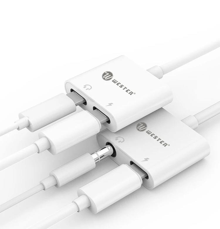 
For 8 pin 3.5mm Jack Audio & Charging Splitter Adapter Cable 