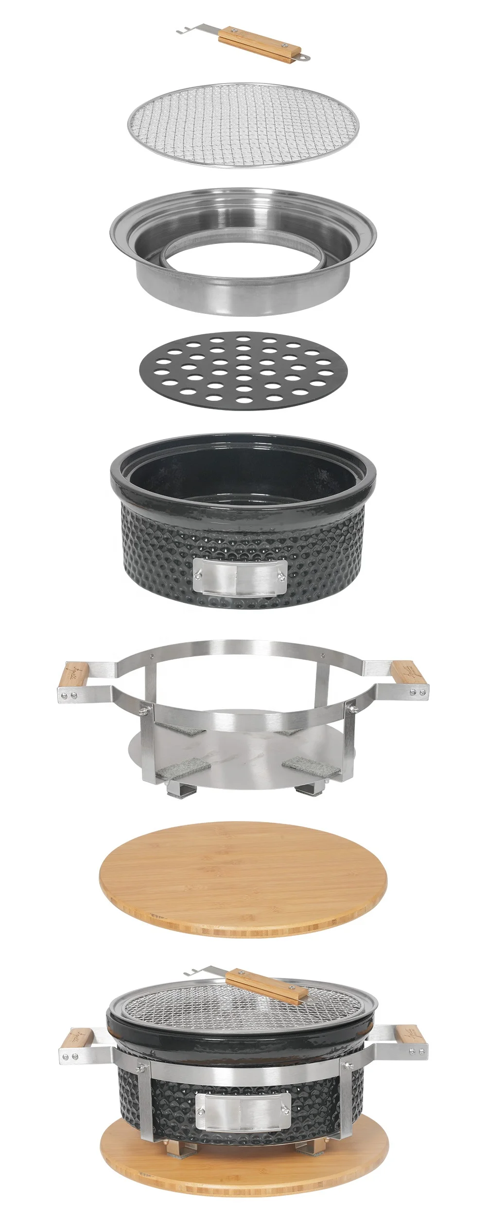 Себ KAMADO угольные грили мини-барбекю Настольная печь барбекю керамическая плита японский гриль