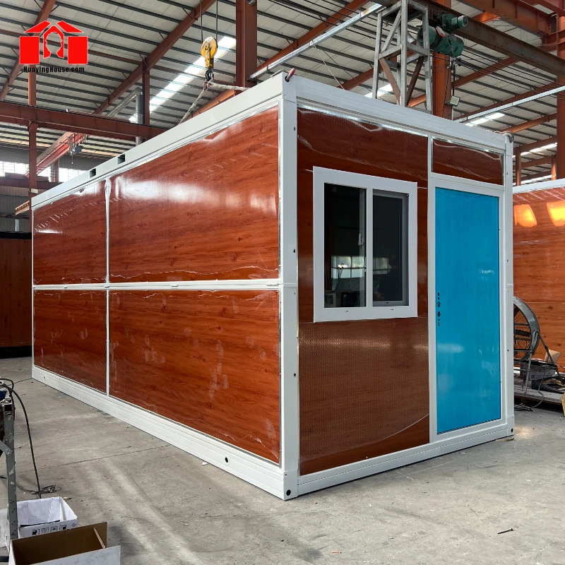 China Portable Modular 20ft 40ft Folding Mobile Container Fast Foldable Flat Pack Prefabricated Tiny House Office Hotel Steel