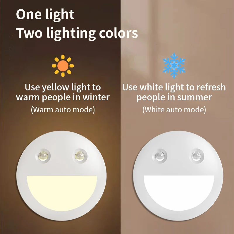 LED Dormitory Bedside toilet smart small Night Light get up Lamp Use AAA Battery Emergency Indoor Decorative Magnetic wall Light