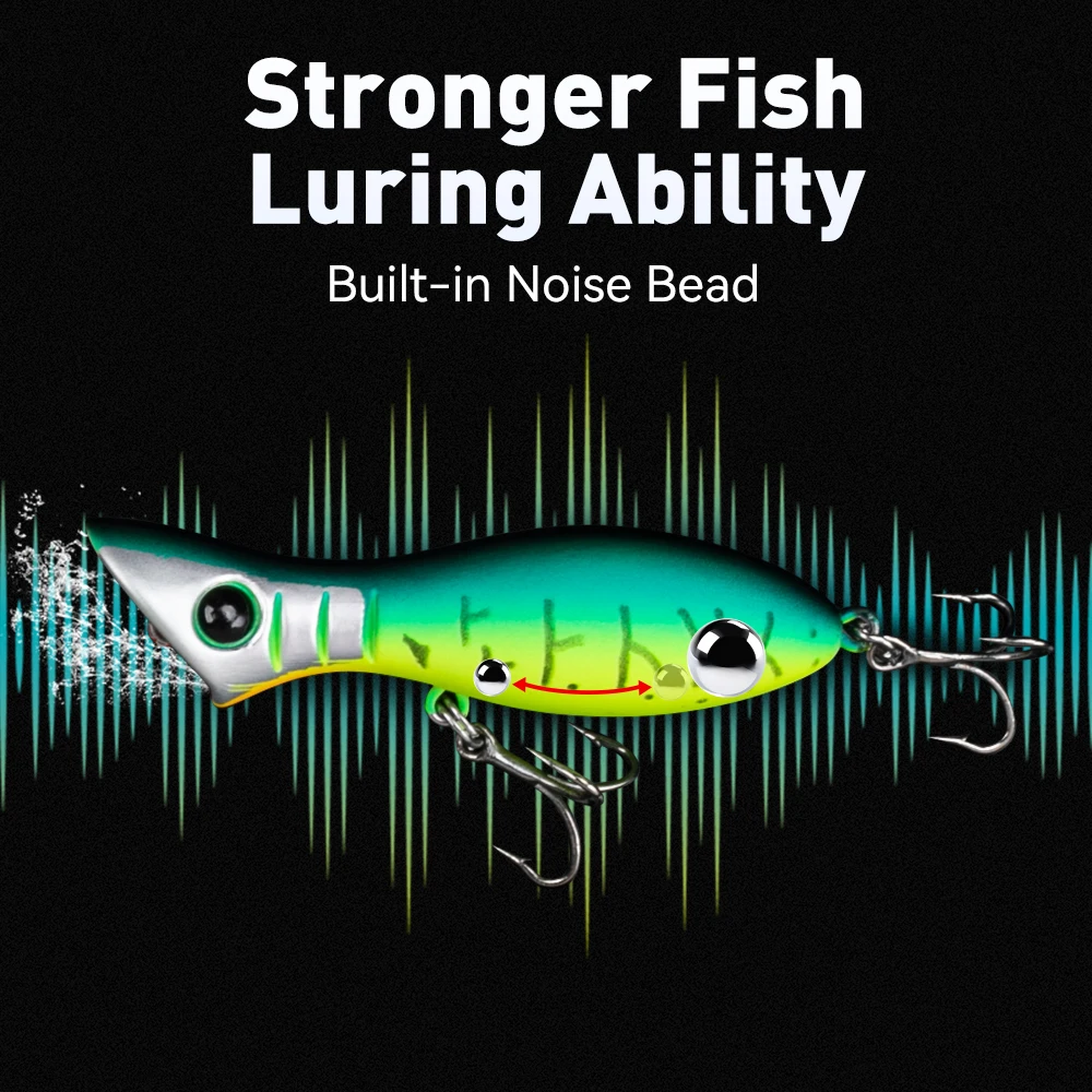 Kingdom Topwater Popper Fishing Lure 50mm 3.5g 5g High Quality Small Sinking Popper Wobbler Baits Fishing Lures For Pike Fishing