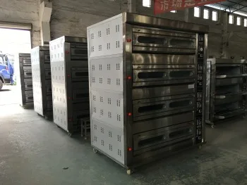  Газовая печь для выпечки большой емкости 4 деки 16 лотков. Промышленное кухонное оборудование из нержавеющей