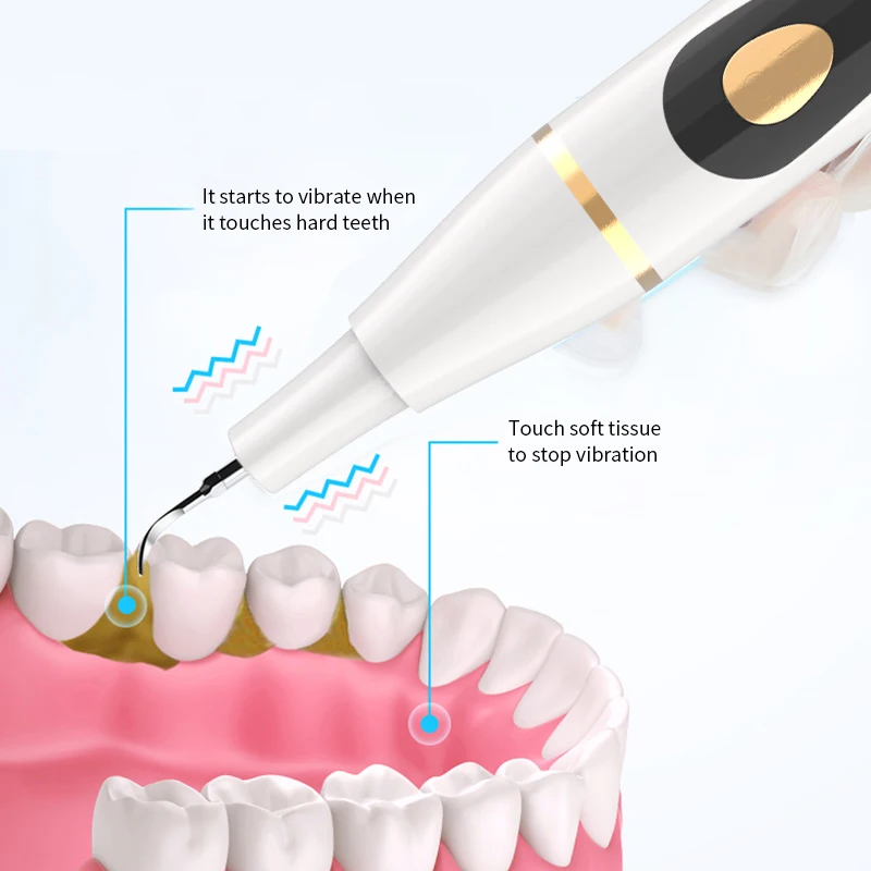 Plaque Remover for Teeth Ultrasonic Tooth Cleaner Dental Calculus Remover Tartar Remover Tooth Stains Teeth Cleaning Kit