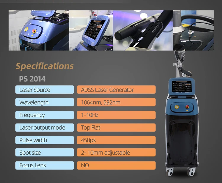 2024 new User-Friendly ND YAG laser Picosecond Laser Device for Salons and Clinics with Easy-to-Operate Interface and Settings
