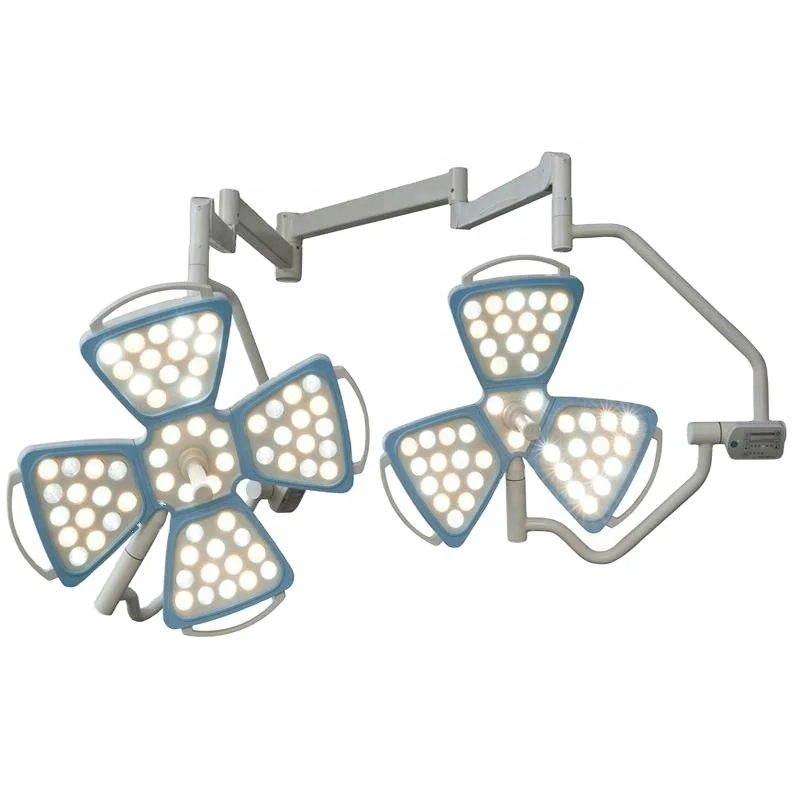 Surgery patient shadowless Hospital Double Heads LED operation light ceiling operating lamp emergency equipments surgical light