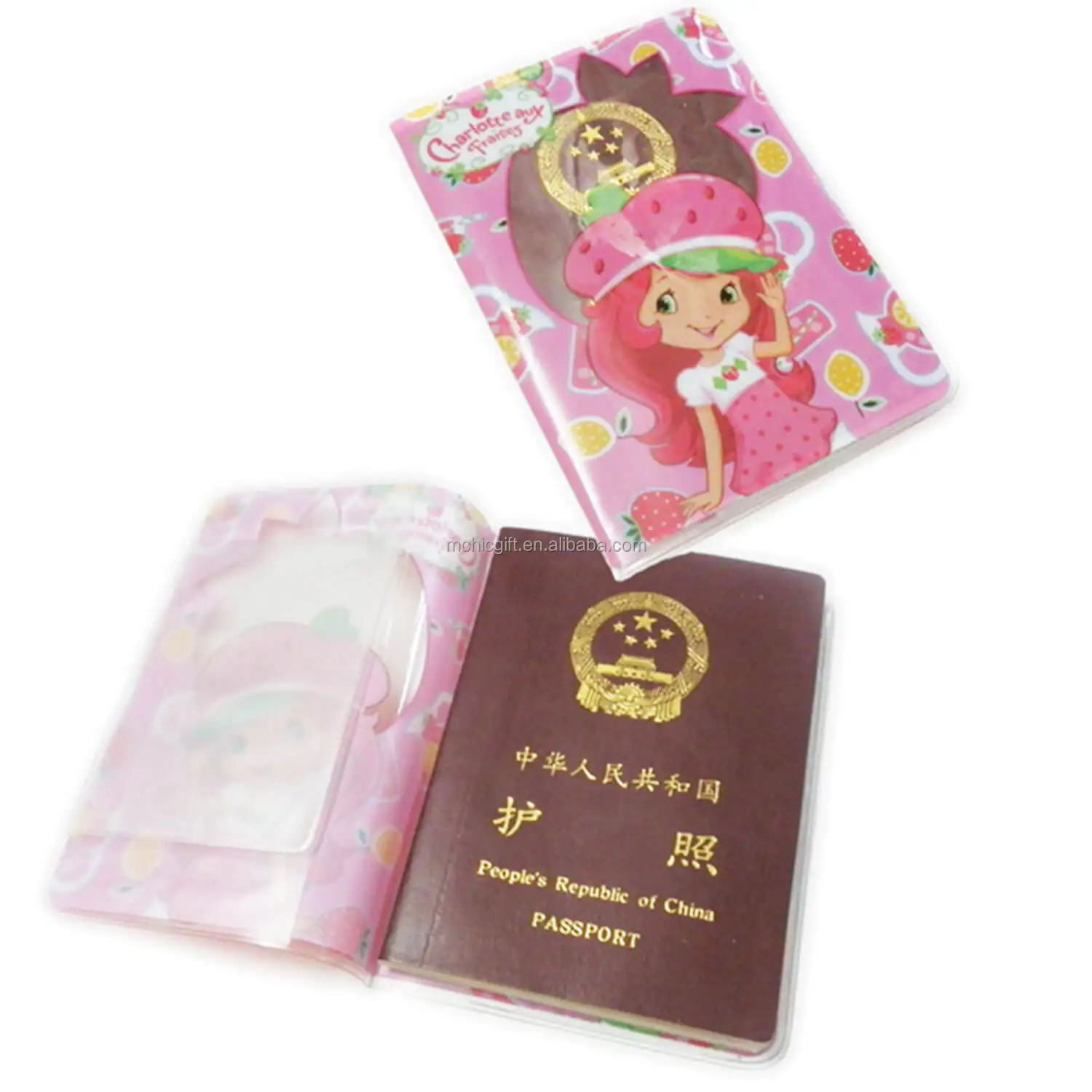 Customized Plastic Passport Wallet Vinyl Passport Cover Sheet with ID Holder Soft PVC Passport Holder
