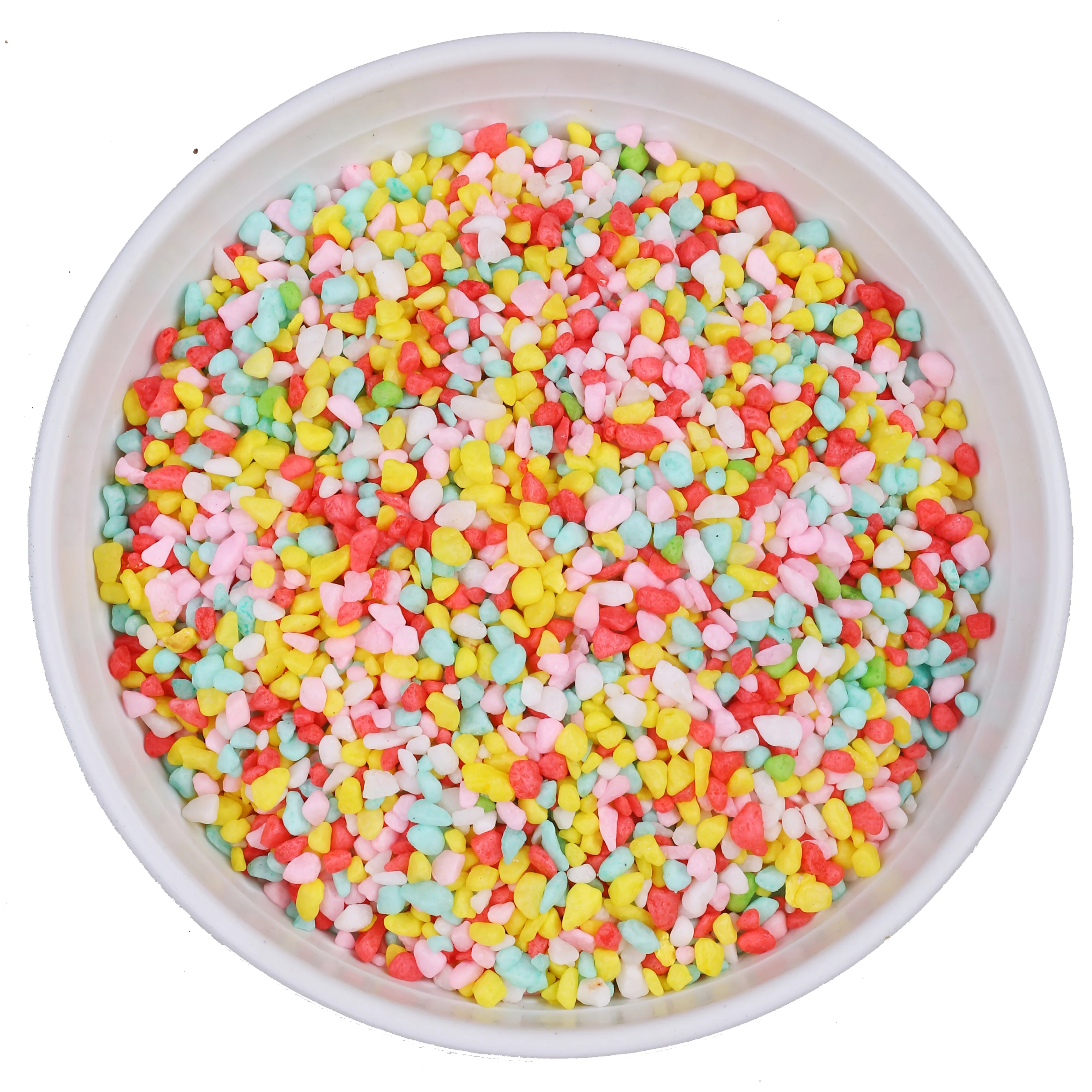 
Manufacturers wholesale spot dyeing stone multicoloured stone children sandpond with colored sand small colored stone 1-3mm colo 
