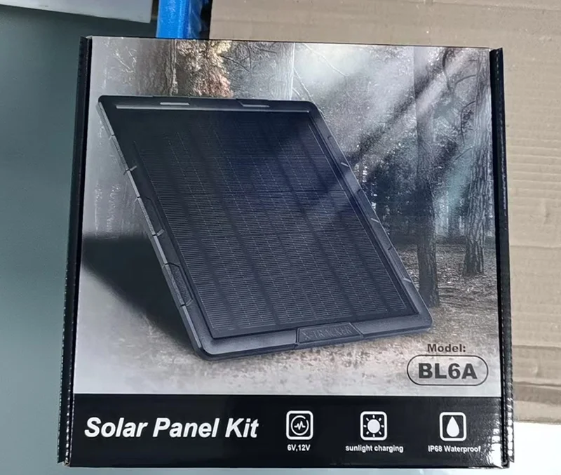 5W power bank solar panel with battery 6000mah for Security Cameras External Charging 6V 12V solar charger panel kits