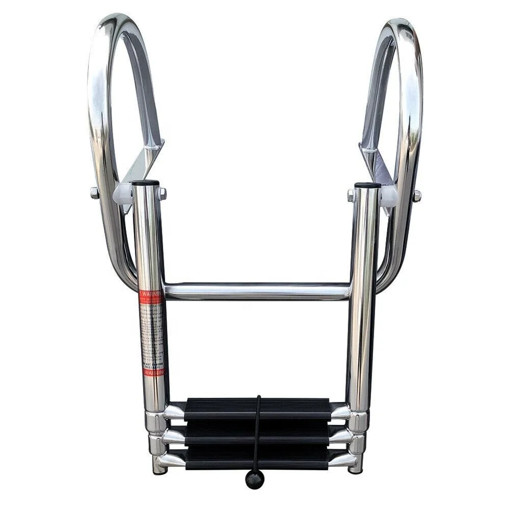 
Isure Stainless Steel 3 Steps Boat Ladder Telescoping Swim Boarding Ladder Inboard 