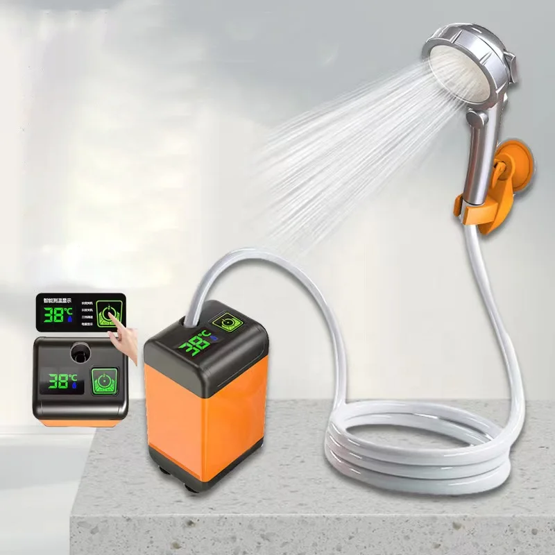 Portable Outdoor Camping Shower Pump With Intelligent Digital Display Electric Portable Camping Shower For Travel Beach Pet