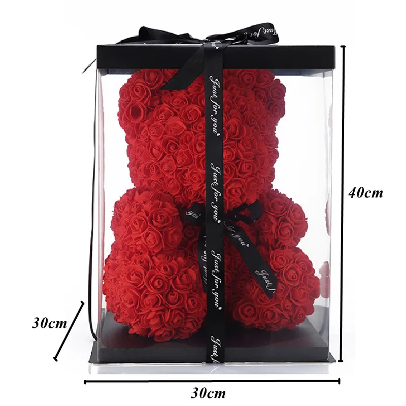 New Years Toys Birthday Souvenirs Squishy Rose Bear Teddy Rose Bear 40cm Valentine Day 2022