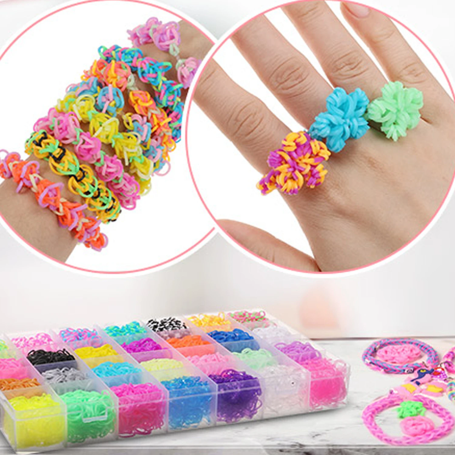 Custom Unique Bright Colour Bands Refill Kit Girls & Boys gift 12100+ Rubber Bands Refill Loom Bracelet Kit